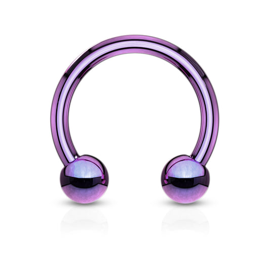16G Titanium Anodized Horseshoes