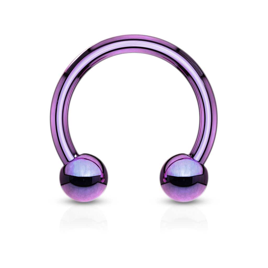 16G Titanium Anodized  Horseshoes