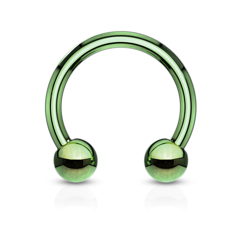 16G Titanium Anodized  Horseshoes